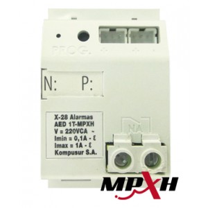 AED 1T MPXH Modulo control disp. Electricos Tipo on/off 1 Salida a Triac 1A. Riel DIN